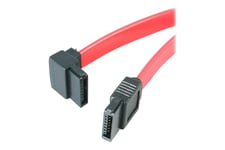 StarTech.com SATA to Left Angle SATA Serial ATA Cable - SATA cable - Serial ATA 150/300/600 - SATA (R) to SATA (R) - 1 ft - left-angled connector - red - SATA12LA1 - SATA-kabel - 30 cm