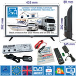19" TV Smart Ready 12V / 240V HD TV ideal for MOTORHOME CARAVAN BOAT VAN