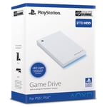 Seagate Game Drive for PS5, 2 TB, External HDD, 2.5", USB 3.0, Officially Licensed, White, Blue LED (STLV2000202)