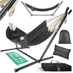 KESSER® Hamac Lake avec Support | Hamac Double pour 2 Personnes, Structure Stable, capacité de Charge de 200 kg, Taille XXL | Anthracite
