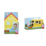 Peppa Pig WOODEN FAMILY HOME, Sustainable FSC Certified Wooden Toy, Preschool Toy, Imaginative Play, Gift For 2-5 Year Old & Wooden Campervan, push along vehicle, imaginative play