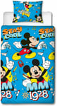 Mickey Mouse Disney Duvet Stay Cool Blue Single Cover Set Quilt Bedding