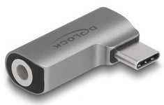 Delock Audio Adapter - USB-C til Minijack 3.5 mm - Grå