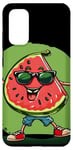 Coque pour Galaxy S20 Joli costume de melon pour les amateurs de lunettes de soleil et de fruits