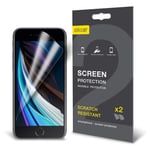 Olixar Screen Protector for Apple iPhone SE 2020, Film - Reliable Protection, Supports Device Features - Full Video Installation Guide - 2 Pack