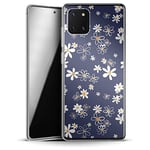 Smartphone Silicone Mobile Phone Case Navy Daisies Samsung Galaxy Note 10 Lite