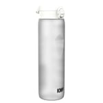 Ion8 Gourde 1 Litre avec Marqueur Heure pour Boire, Anti-Fuite, Facile à Ouvrir, Verrouillage Sécurisé,Lavable en Lave-vaisselle,Sans BPA, Idéale pour la Gym et le Fitness, Motivator Blanc