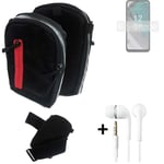 Shoulder bag / holster + earphones for Nokia C32 Belt Pouch Case