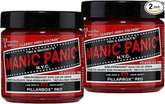Manic Panic Pillarbox Red Classic Creme Vegan Semi Permanent Hair Dye 2 x 118ml