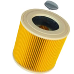 Vhbw - 1x filtre à cartouche compatible avec Kärcher wd 3.250, wd 3.5 p Premium, wd 3.320 m, wd 2 Premium aspirateur - Filtre plissé, papier