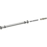 GRIMME 24 8520 19 Support de table en verre Verona Chromé mat Diamètre 12 mm Longueur 200 mm pour montage mural Support d'étagère en acier