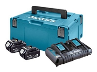 Makita Makpac 3 - Batterilader + batteri 2 x - 4 Ah - 2 x batterier lader