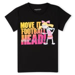 Nickelodeon Hey Arnold Move It Football Head Women's T-Shirt - Black - XS - Black