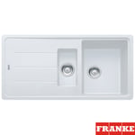 Franke Basis 1.5 Bowl Granite Polar White Kitchen Sink & Waste BFG651 WHT