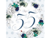 Clear Creation Swarovski kort fyrkantig Födelsedag 55 blommor