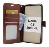 Crazy Horse Wallet Nokia C2 2nd Edition (Brun)