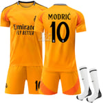 Xbi- 2425 Real Madrid Borta Fotbollströja Set Orange 10 MODRIC #24