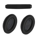 Set of 3 Headphone Earpads & Headband Black for Bo-se QC35 QC35ll Headset