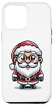 Coque pour iPhone 15 Plus Santa Claus With Glasses Xmas Costume Teacher Santa