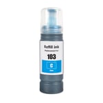 1 Cyan Refill Ink Bottle 70ml for Epson EcoTank L1110, L3100CIS, L3110, L3150