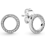 Damernas Forever Pandora Cubic Zirconia Örhängen i Sterling Silver (FMY)