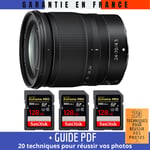 Nikon Z 24-70mm f/4 S + 3 SanDisk 128GB UHS-II 300 MB/s + Guide PDF ""20 TECHNIQUES POUR RÉUSSIR VOS PHOTOS