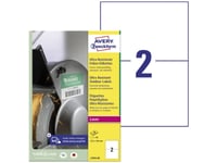 Avery-Zweckform L7916-40 Universella Etiketter 210 X 148 Mm Polyetenfilm Vit 80 St Permanent Vidhäftning Färg Laserskrivare, Laserskrivare
