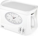 Swan Vintage Teasmade - Rapid Boil with Clock and Alarm, Featuring a Clock Light