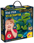 LISCIANI - I'M A GENIUS SCIENCE - Dinosaure à Assembler - Velociraptor - Jeu de Construction avec Puzzles et Stickers - Kit Educatif et Scientifique pour Enfants dès 5 ans - Fabriqué en Italie
