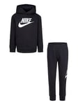 Nike Younger Fleece Pullover Hoodie And Joggers 2-Piece Set - Black/Grey