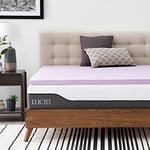 LUCID Surmatelas en Mousse, Design ventilé, mémoire infusée de Lavande, 5,1 cm