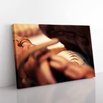 Big Box Art Baseball Glove and Ball 2 Canvas Wall Art Print Ready to Hang Picture, 76 x 50 cm (30 x 20 Inch), Multi-Coloured