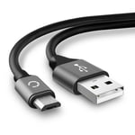 Câble Data pour Motorola Moto X, X Play / G6 Play, G5, G4, G3, G2, G / E4, E3, E2 / C, C Plus / RAZR - 2m, 2A Câble USB, gris