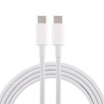 HUAKE Cable USB-C PD 5A USB-C/Type-C Male to USB-C/Type-C Male Fast Charging Cable, Cable Length: 2m (White). (Color : White)