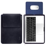 13 inch Laptop Sleeve Leather Case, TECOOL Microfiber PU Case Water-Resistant Protective Cover Sleeve for MacBook Air 13, MacBook Pro 13 Retina, 13.5" Surface Laptop 3, MateBook D 14/X Pro-Royal Blue