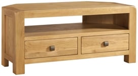 Curve Oak Corner TV Unit