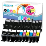 10 cartouches Jumao compatibles pour Canon Pixma TS5050 5055 6050 6051 6052