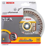 Bosch Professional 1x Standard for Universal Diamond Cutting Disc (for Concrete, Reinforced concrete, Ø 115x22.23 mm, Accessory Small Angle Grinder)