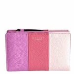 RADLEY Eel Alley - Stripe Pink Leather Bifold Purse With Dust Bag - New With Tag