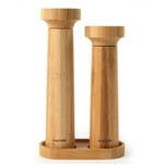 Salter Wooden Salt Pepper Mill Grinder Set With Stand Twist & Grind Eco Bamboo