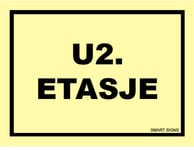 Etterlysende etasjeskilt i U2. etasje