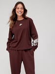 Nike NSW Long Sleeve Top - Brown , Brown, Size Xs, Women