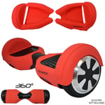 Siliskinz® 360 Degree Silicone Protective Jelly Case Cover - For 6.5" 2 Wheel Self Smart Balance Scooter (RED)