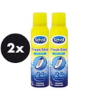 2 X Scholl Fresh Step Shoe Spray 24h Odour Protection & Freshness 150ml