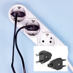 Platt elektrisk uttag europeiska kontakter Euro platt platt stickkontakt 250 V 2,5 A med skruvmejsel applikationer uttag (svart)