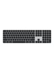 Apple Magic Keyboard with Touch ID and Numeric Keypad for Mac models with silicon - Black Keys - US English - Tangentbord - US English - Silver