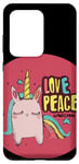 Coque pour Galaxy S20 Ultra Costume de licorne mignon pour l'amour et la paix