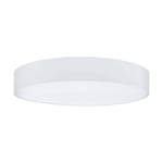 Flush Ceiling Light Colour White Circular Shade White Fabric Bulb E27 7x25W