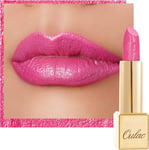 Professional title: "Pink Metallic Shine Lipstick Set with Glitter, Long-Lasting