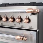 Dekorset Heritage, spis+fläkt, koppar (blank) - Bertazzoni